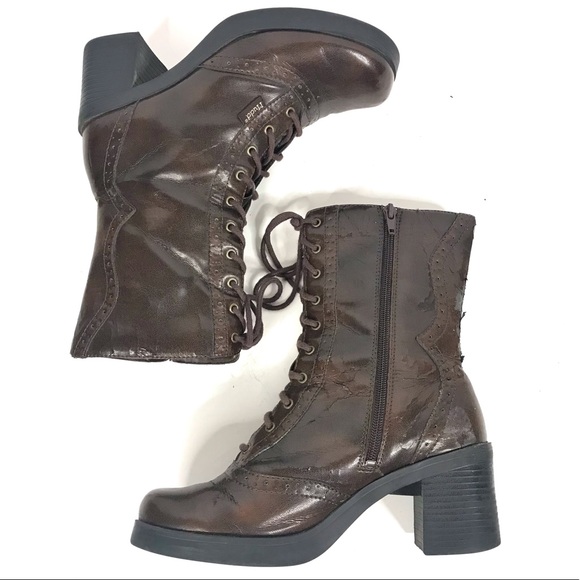 Vintage MUDD Boots Knockabout Platform Chunky Heel - Picture 3 of 15